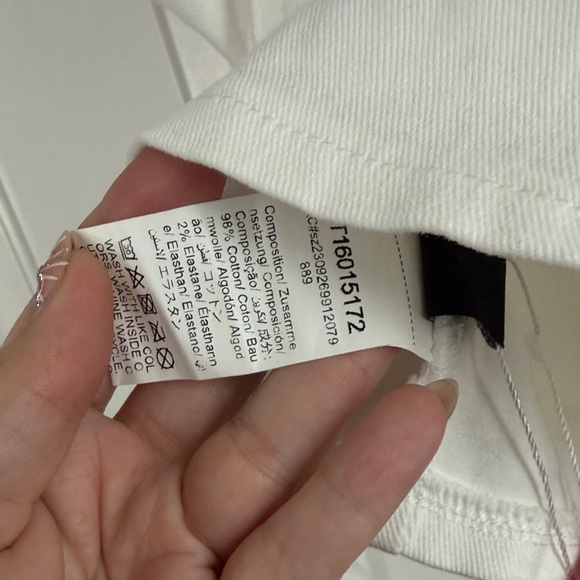 Denim White Cropped Zip-Up Top - Picture 4 of 5